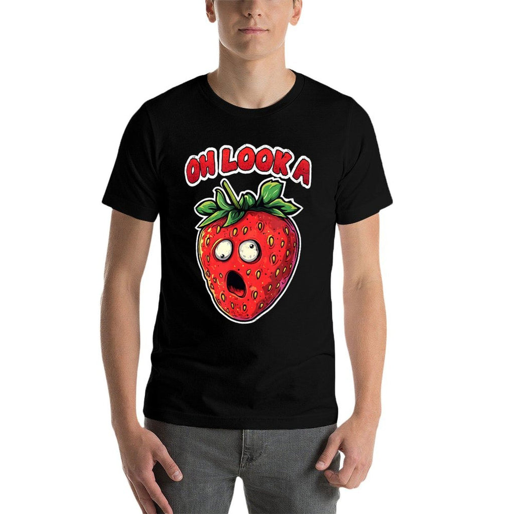 Oh Look A Strawberry Funny Meme Sad Fruit Online Joke Humor  Lightweight T-Shirt