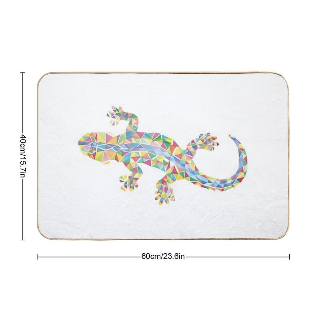 Barcelona City Lizard  Slip-Resistant Bath Mat