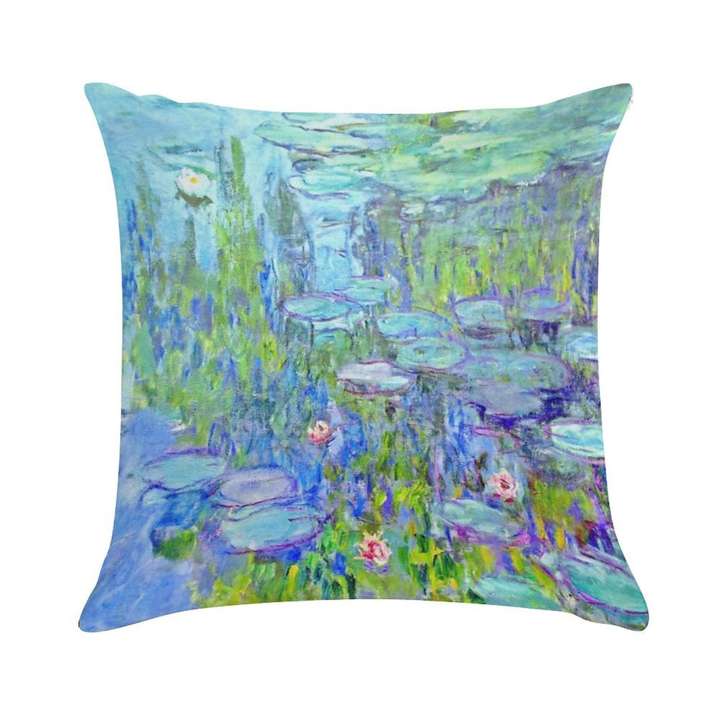 Water Lilies MoneT Soft Multiple Sizes Throw Pillow