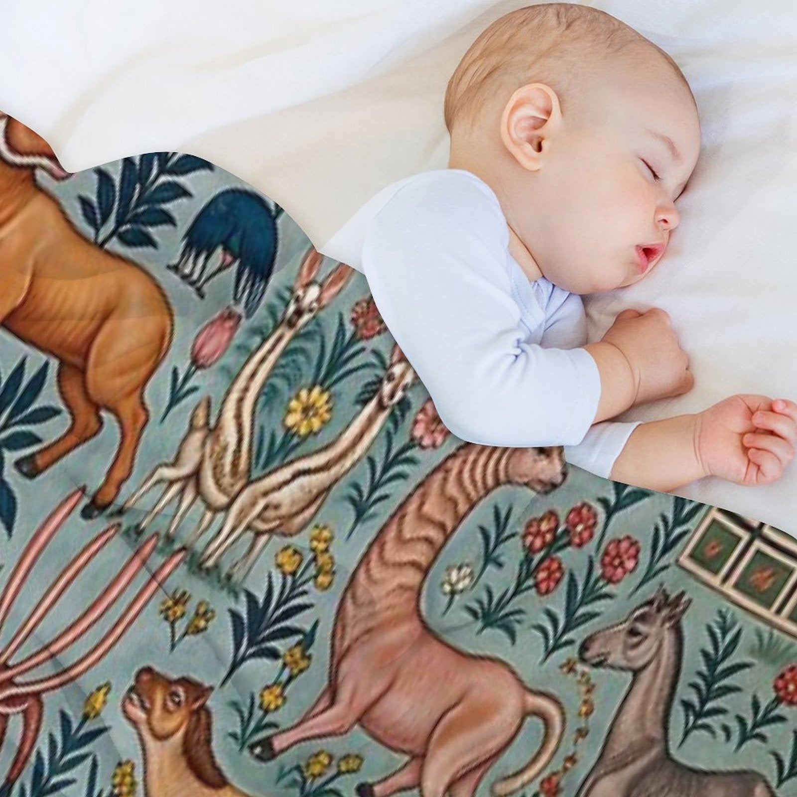 Whimsical Beastly Animals Wrinkle-free Throw Blanket