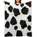Cow Print Machine-washable Throw Blanket