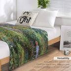 Monet's Garden at Vétheuil - Claude Monet Lightweight Throw Blanket