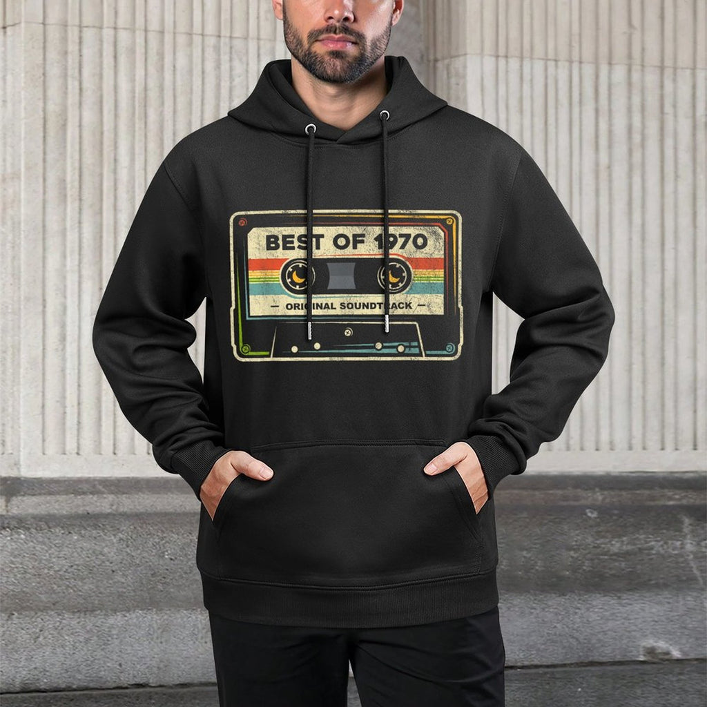 Retro Best of 1970 Mixtape Vintage 54th Birthday Cassette Pilling-Resistant Hoodie