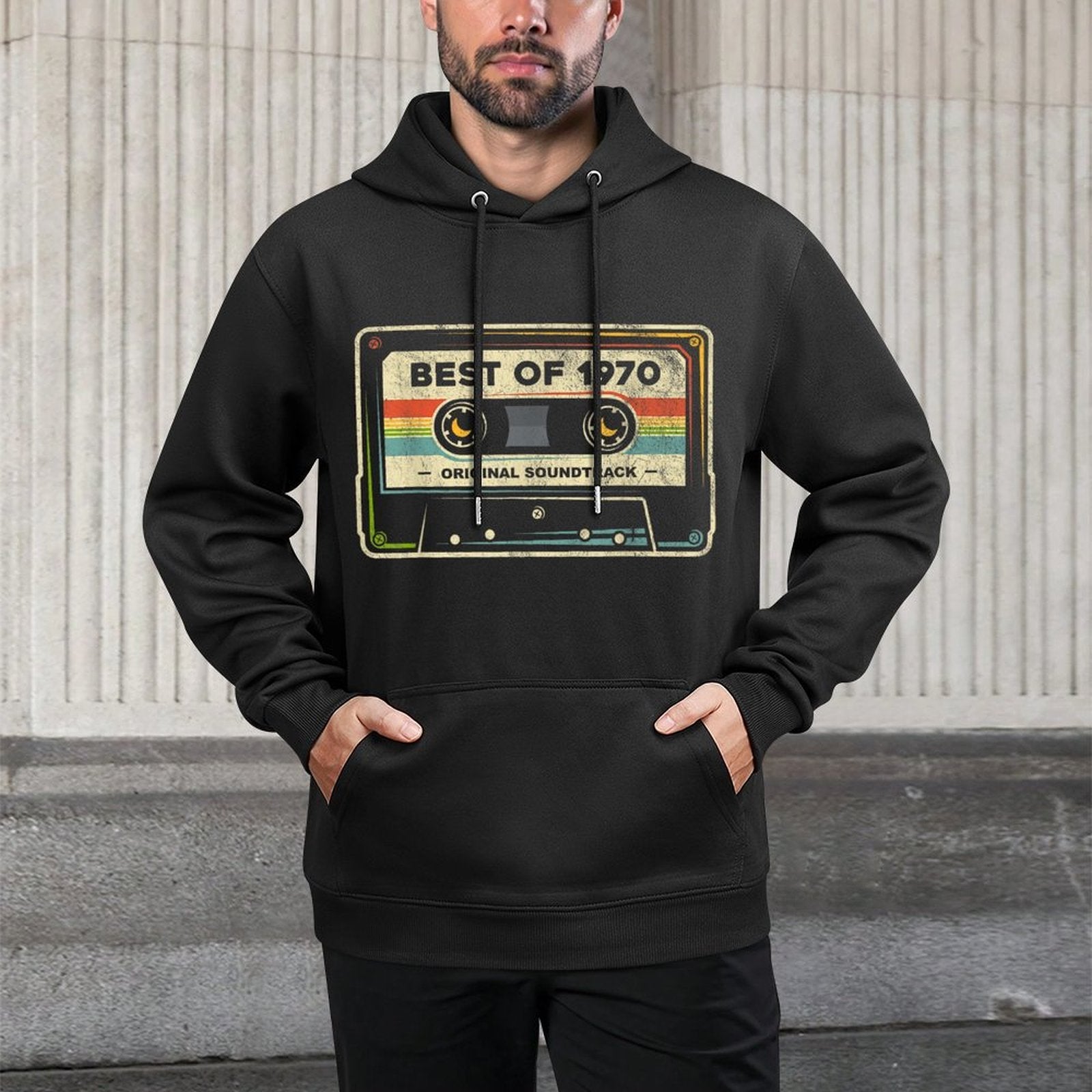 Retro Best of 1970 Mixtape Vintage 54th Birthday Cassette Pilling-Resistant Hoodie