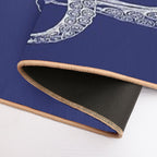 Half Octopus  Left Side  Vintage Octopus  Tentacles  Sea Creatures  Nautical  Ocean  Sea  Beach  Diptych  Navy Blue An  Slip-Resistant Bath Mat