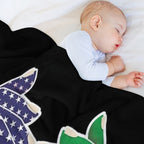 Brazilian Brazil USA United States American America Love Heart Peace Plush Throw Blanket