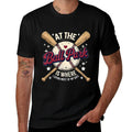 Baseball Mom At The Ballpark I Spend Most My Days Retro  Rolled Sleeves T-Shirt