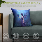 Iridescent Fairy & Dragon Soft Washable Throw Pillow