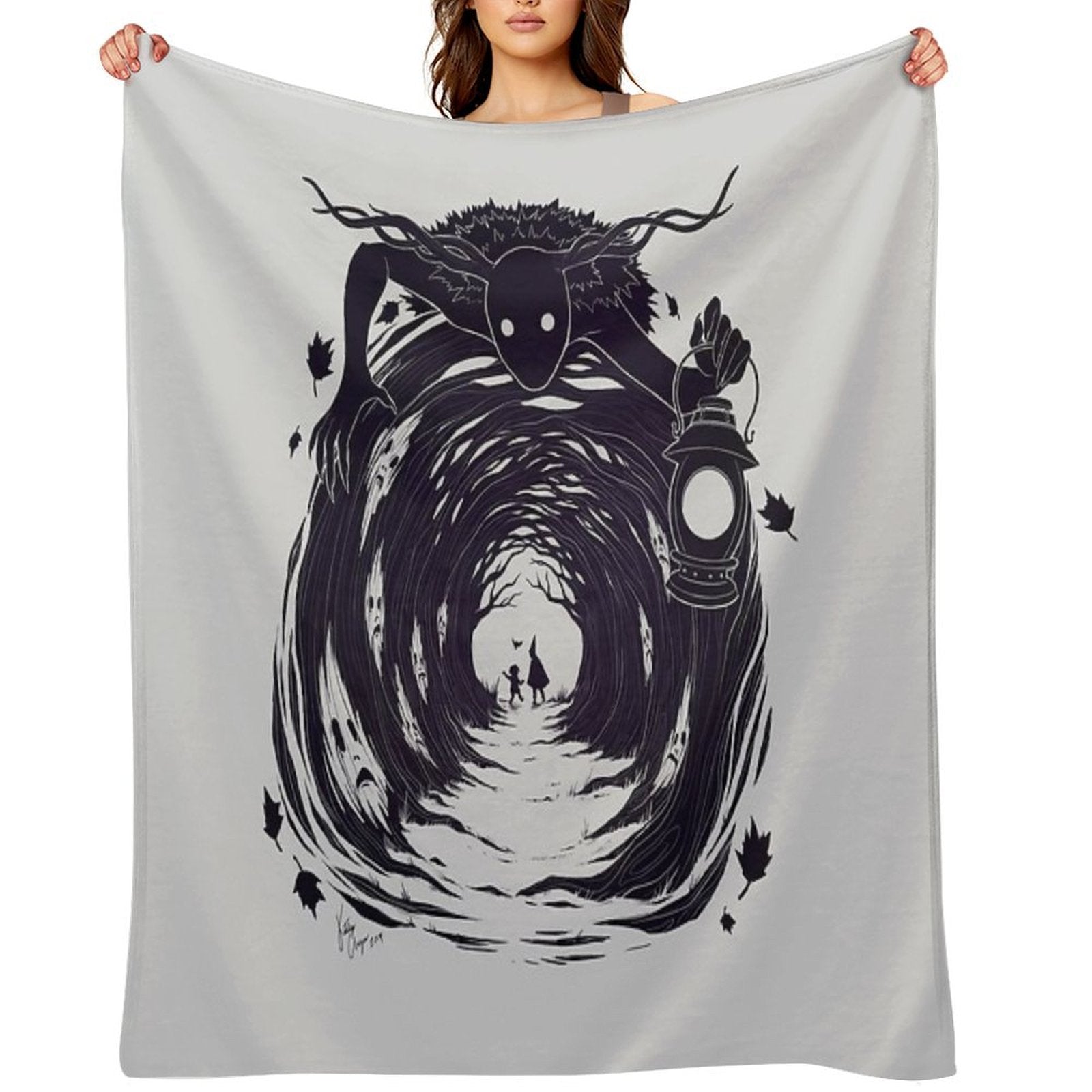 OtGW If You Go Into The Woods at Night... Plush Throw Blanket