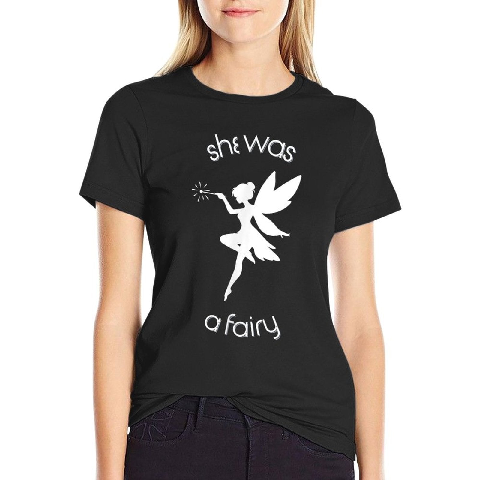 She Was A Fairy Meme  Oversized Silhouette T-Shirt
