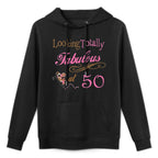 Womens Fabulous 50th Birthday Party - Cute Happy 50th Birthday Shape Retention Hoodie