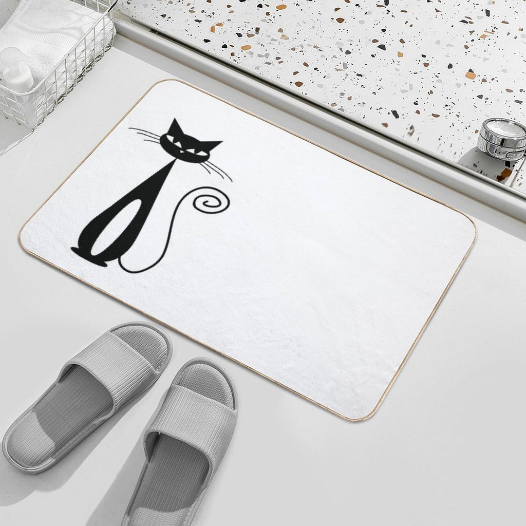 Mcm Atomic Cat  Easy To Clean Bath Mat