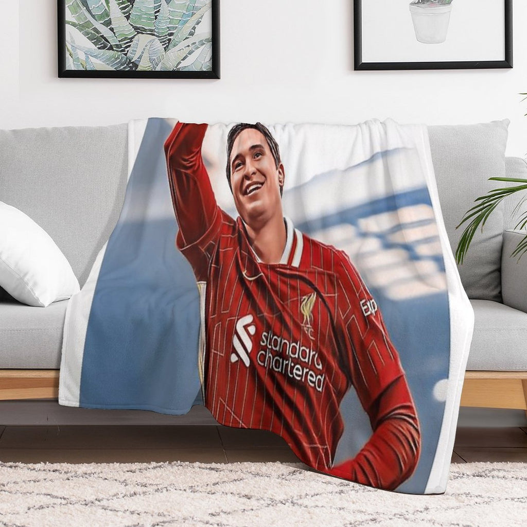 Chiesa First Goal for Liverpool All-season Throw Blanket