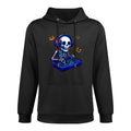 Colorful Skeleton As DJ Halloween Costume Musical Dancer Layering Staple Hoodie