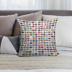 World Flags with Country Names Soft Home Decor Throw Pillow