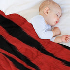 Crimson Tiger Skin All-season Throw Blanket