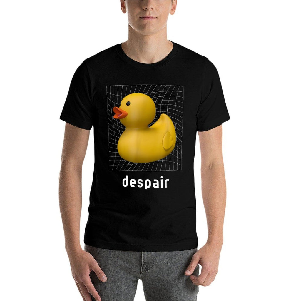 Despair Rubber Duck Bagel Meme Funny Cursed Cringe Weird  Polyester Blend T-Shirt