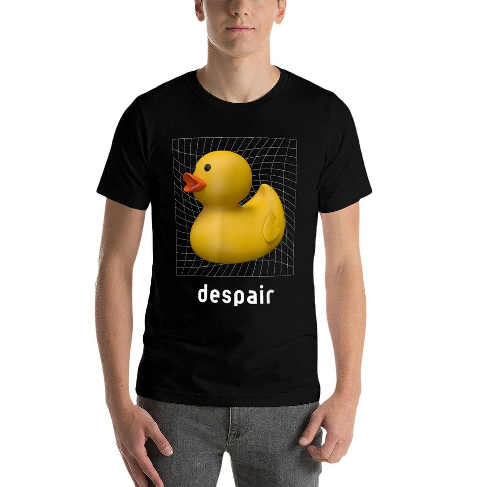 Despair Rubber Duck Bagel Meme Funny Cursed Cringe Weird  Polyester Blend T-Shirt