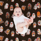 Zebra Finch - Textdark Anti-pilling Throw Blanket