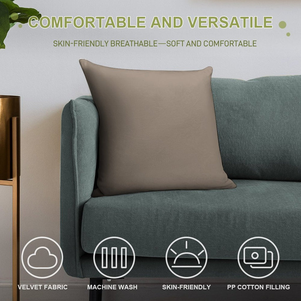 Plain Neutral Shade, A Taupe Shade, Trend Forecast Nutmeg Shade. Soft Luxury Feel Throw Pillow