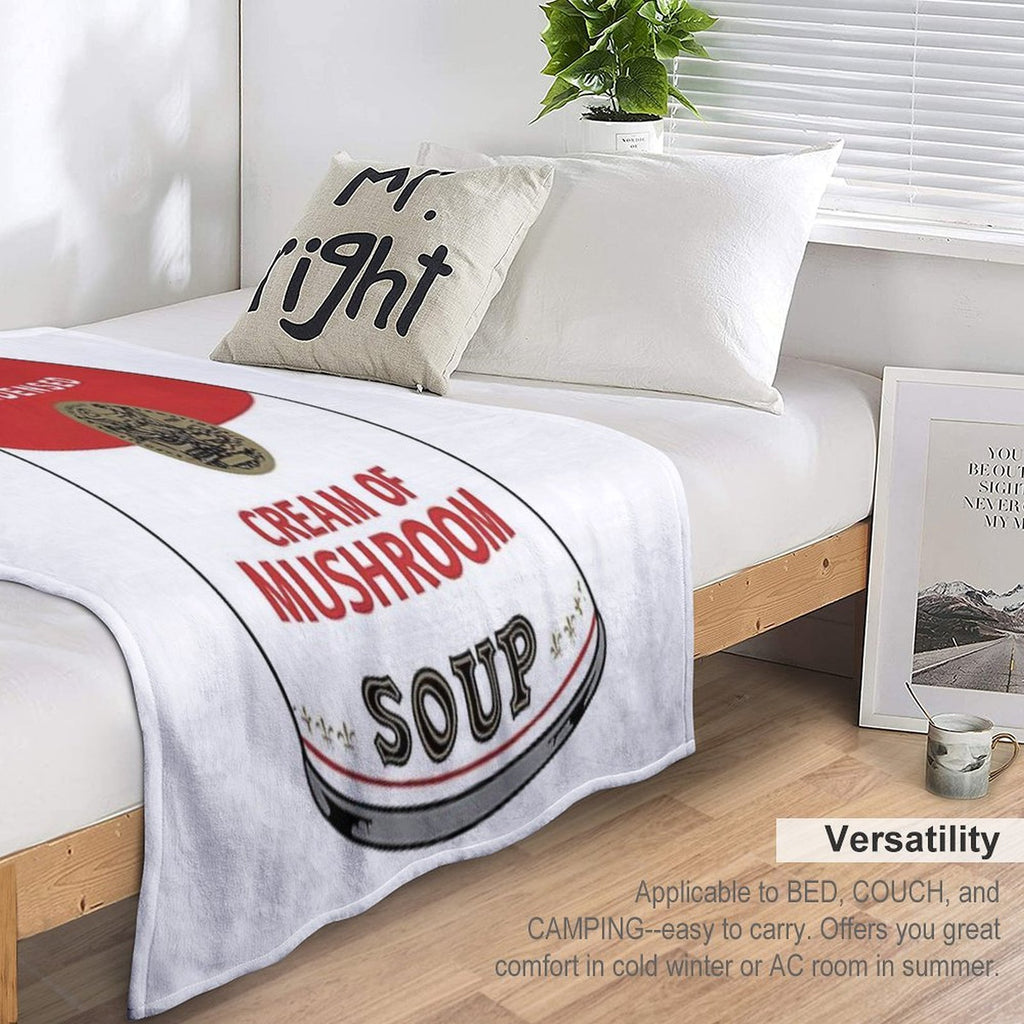 Vintage Campbell's Cream Of Mushroom Soup Lightweight Throw Blanket