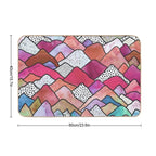 Mountains Dreams - Vivid Reds  Dirt-Trapping Bath Mat