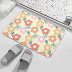 Flower Doodle  Non-Slip Bath Mat