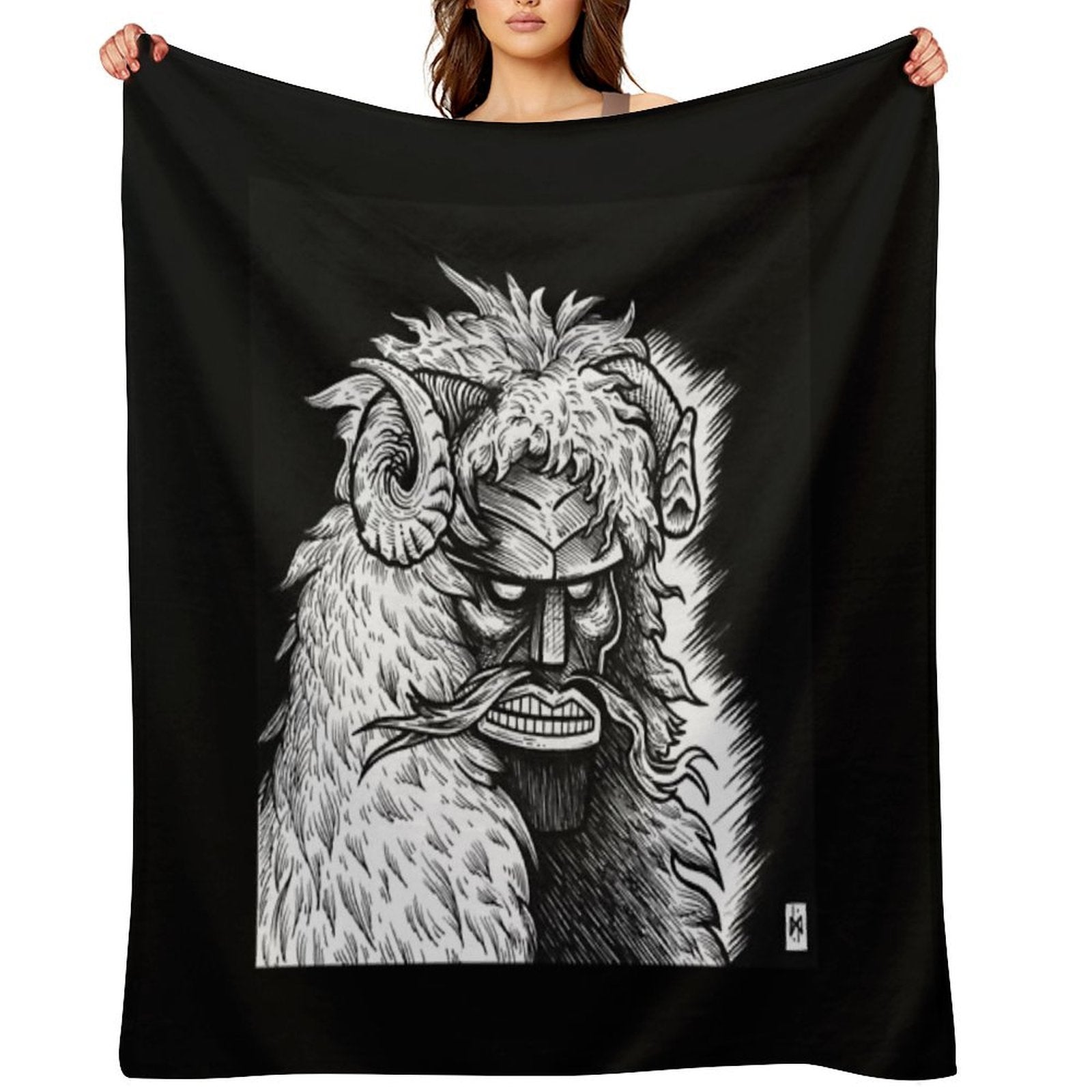 Mohácsi Busó Lightweight Throw Blanket