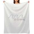 Just Keep Swimming Wave Eco-conscious Throw Blanket