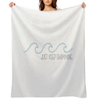 Just Keep Swimming Wave Eco-conscious Throw Blanket