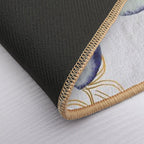 Botanical Boho Cyan Purple  Multi-Purpose Bath Mat