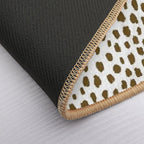 Brown Dalmatian Spots (brownwhite) Durable Bath Mat