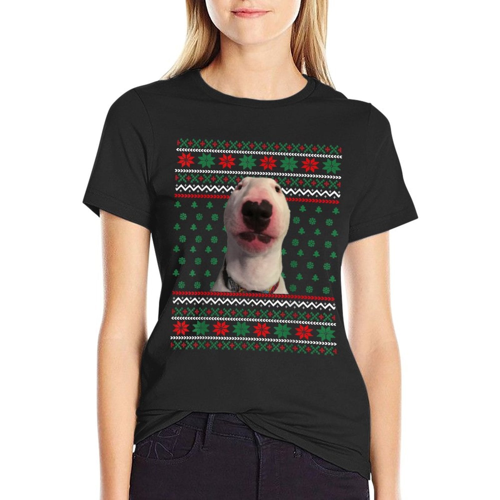 Walter Dog Meme Ugly Christmas Sweater Xmas Funny Pajama for Men Women Kids  Versatile T-Shirt