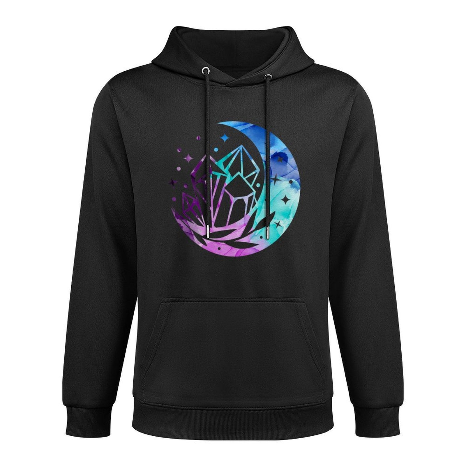 Vintage Celestial Moon Phase Watercolor Goth Crystal Women Premium Durable Construction Hoodie