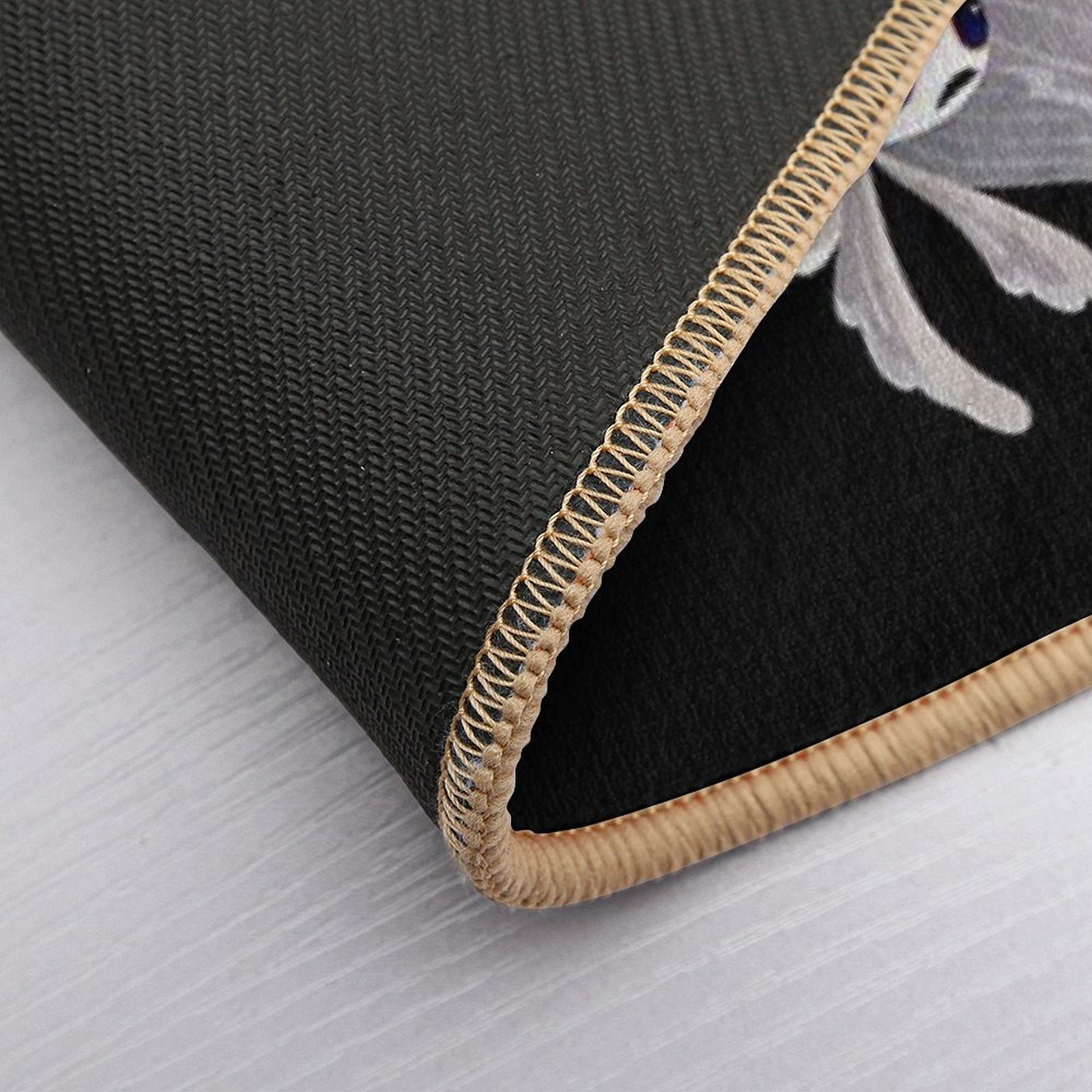 Bettas And Poppies  Easy To Clean Bath Mat