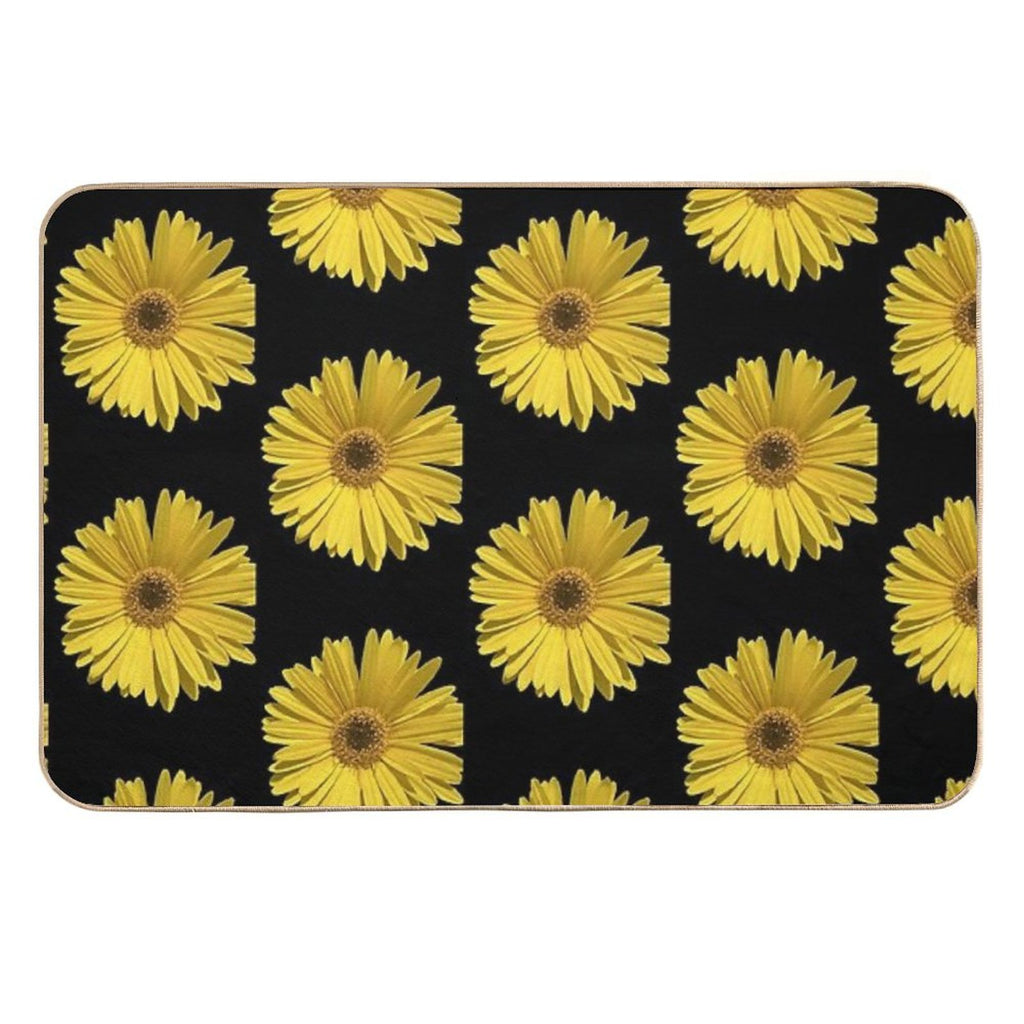 Close-up of A Yellow Daisy.  Repositionable Bath Mat
