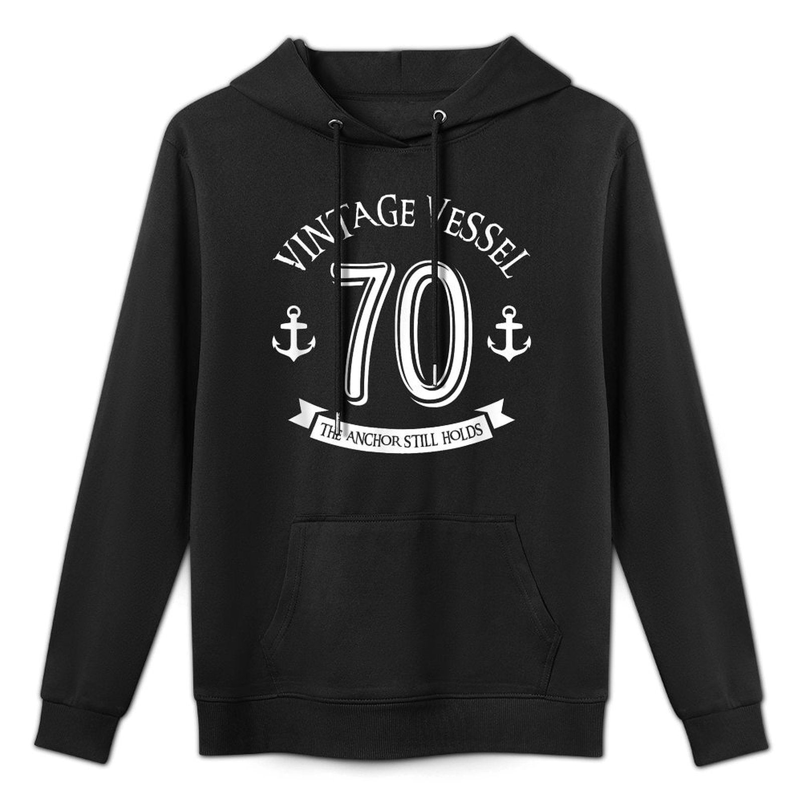 Nautical 70th Birthday Anchor Sailor Vintage Vessel Versatile Streetwear Hoodie