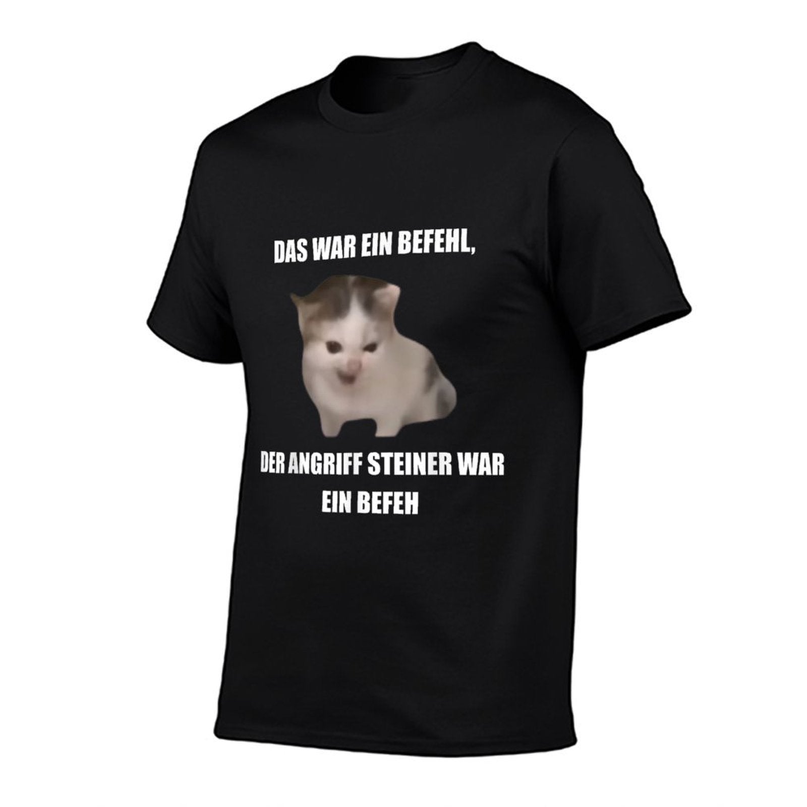 German Cat Orders Steiner- Das War Ein Befehl Funny Meme  Heathered Texture T-Shirt