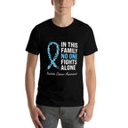 Family Prostate Cancer Awareness Light Blue Ribbon Survivor  Lightweight T-Shirt