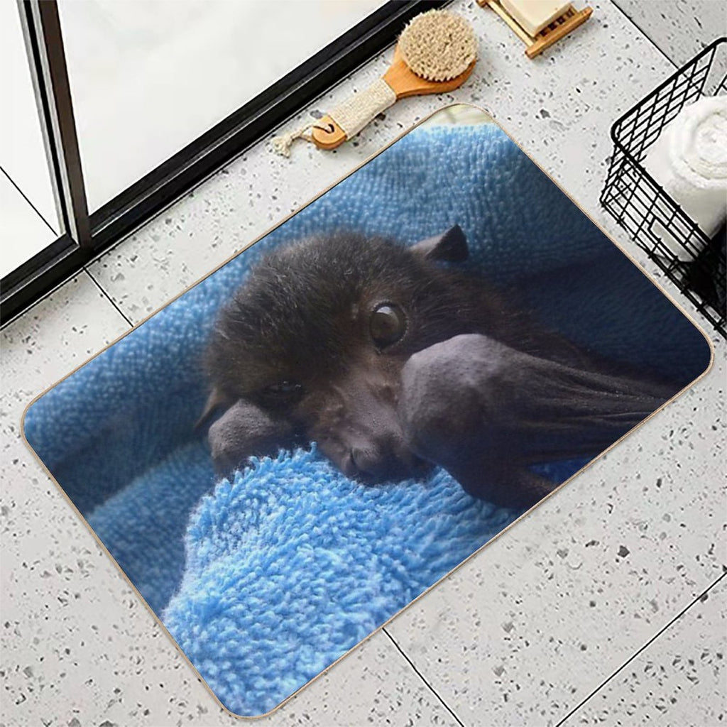 Baby Bat Blue Hugs.  Odorless Bath Mat