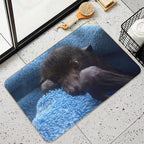 Baby Bat Blue Hugs.  Odorless Bath Mat