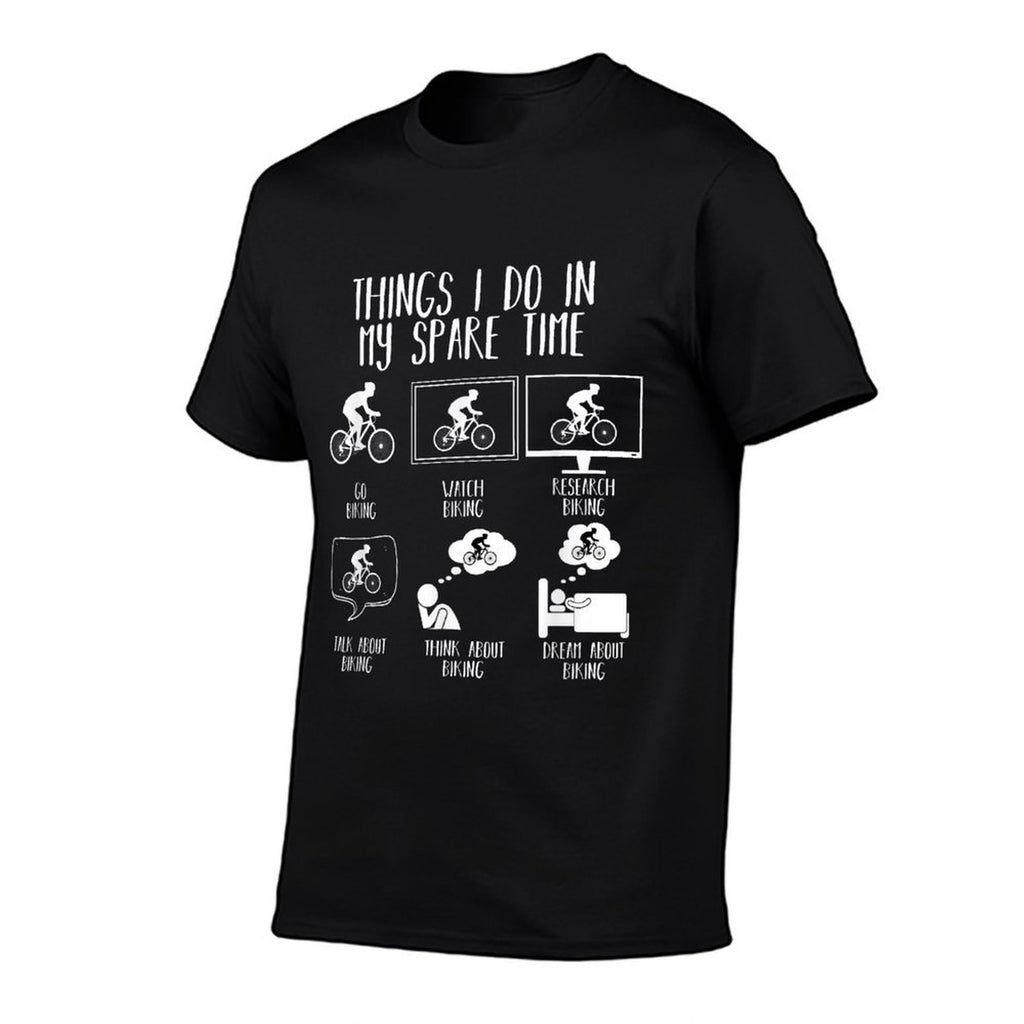 Things I Do In My Spare Time Mountain Bike Funny Biking  Moisture-wicking T-Shirt