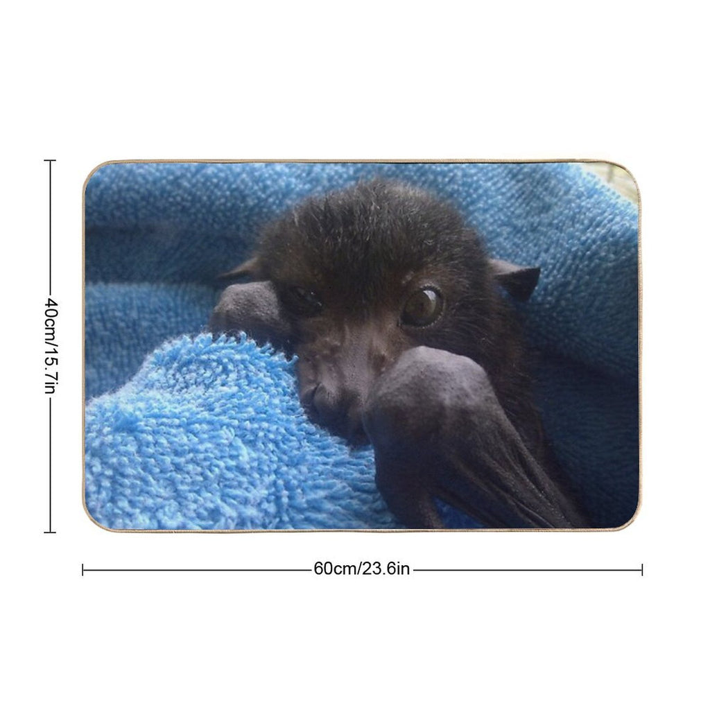 Baby Bat Blue Hugs.  Odorless Bath Mat