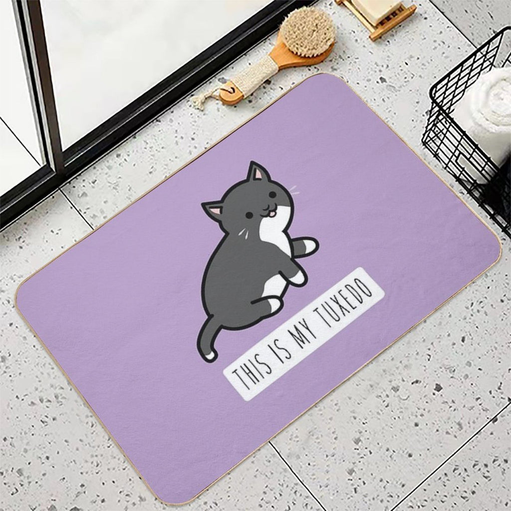 This Is My Tuxedo - Cute Kawaii Tuxedo Cat  Versatile Bath Mat