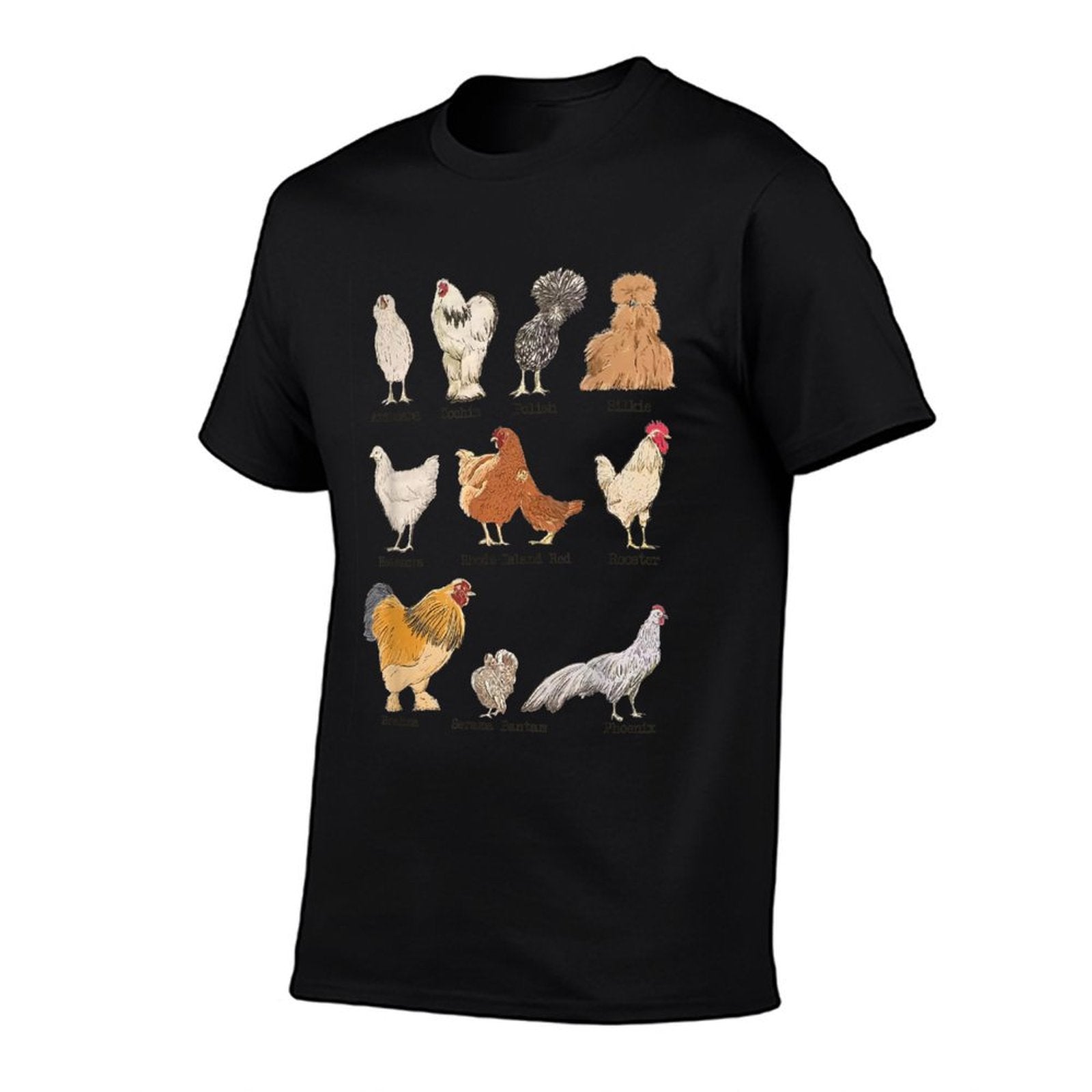 Vintage Chicken Breeds Farm Animals Day Support Local Farmer  High-quality Stitching T-Shirt