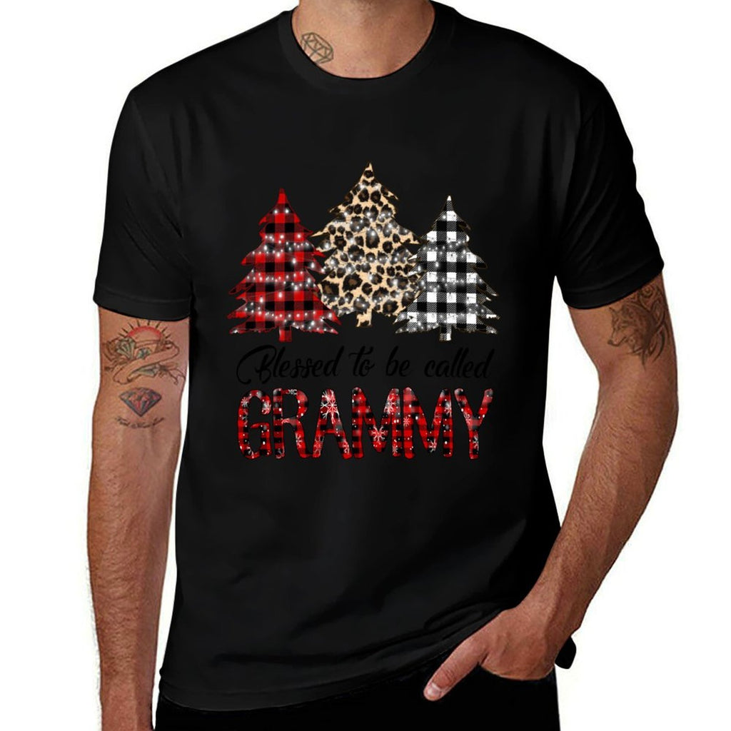 Blessed to Be Called Grammy Christmas Pine Tree  Affordable Price T-Shirt