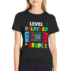 First Day Of 4th Grade Level Unlocked Game Back To School  Classic T-Shirt