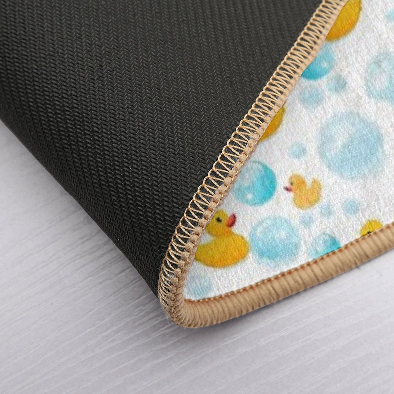 Bath-Time Duckies #1 (White BG)  Rapid-Drying Bath Mat