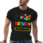Its My Birthday Sign My Funny B Day Colorful Confetti  Easy-care T-Shirt