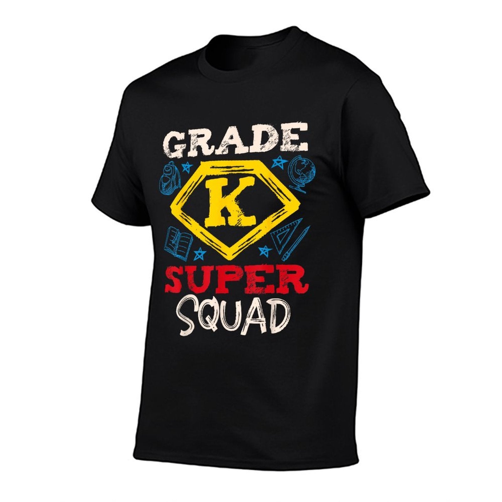 Grade K Super Squad Superhero Kindergarten Teacher Team Men Women Girls Kids  Breathable T-Shirt